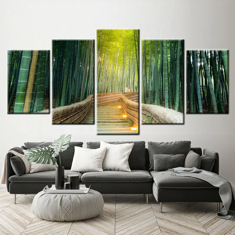 Bamboo Canvas, Greenway Poster Art, Fairy Tale Forests Canvas, Undiscovered Japan Wall Art, Evergreen Bamboo Forest, Forest Landscape Canvas - 7