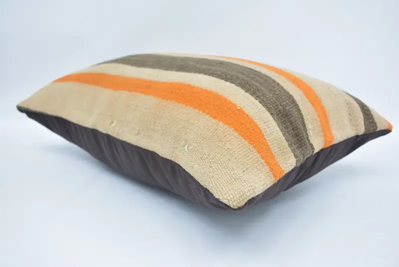 Kilim Pillow Cover, Turkish Kilim Pillow, Patio Pillow, 16x24 Beige Pillow Case, Pillow for Sofa, Vintage Kilim Pillow Pillow Cover, Cushion Case - 6