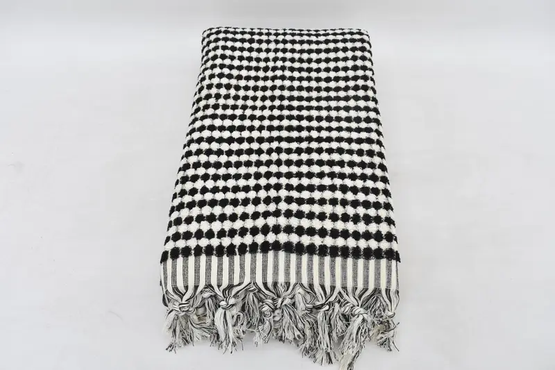 Personalized Turkish Towel, 68x36 Cotton Pom Pom Towel, Personalized Gift For Him, Gift For Wedding Day, Bridal Shower Favors, Cotton towel - 4