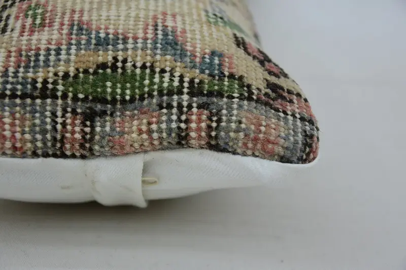 Kilim Pillow Cover, Vintage Pillow, Ikat Pillow Cover, 8x16 Beige Cushion, Cushion, Boho Pillow, Nomadic Cushion Cover, Aesthetic Pillow - 5