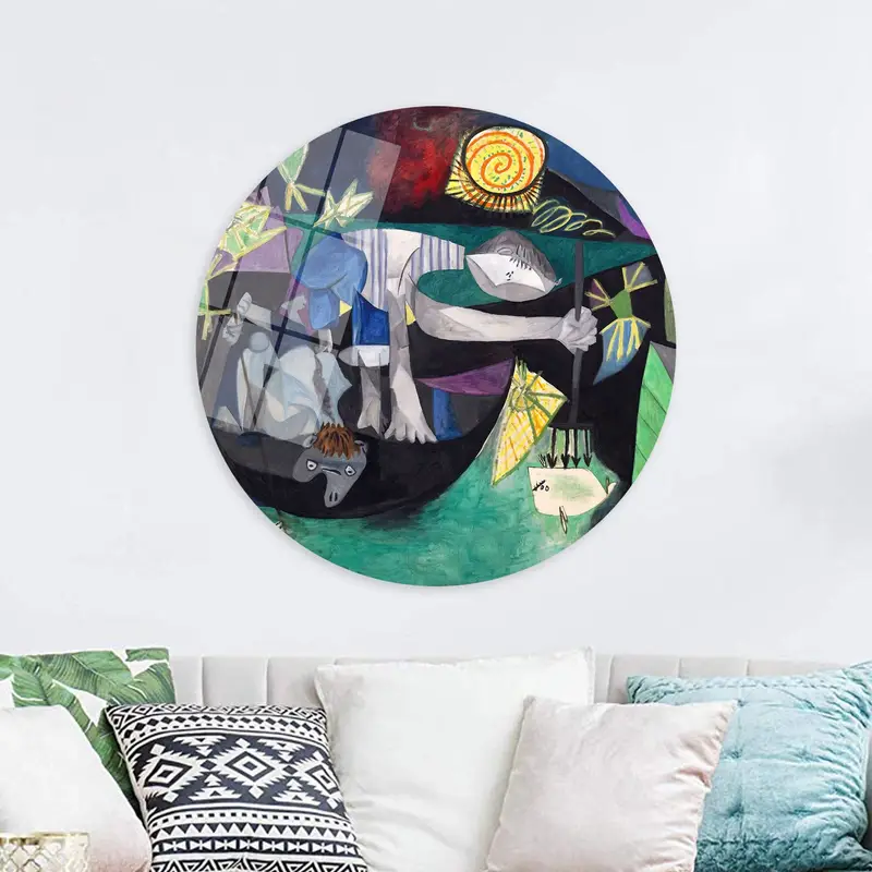 パブロ・ピカソのアンティーブでの超現実的な夜の釣りキャンバスプリント