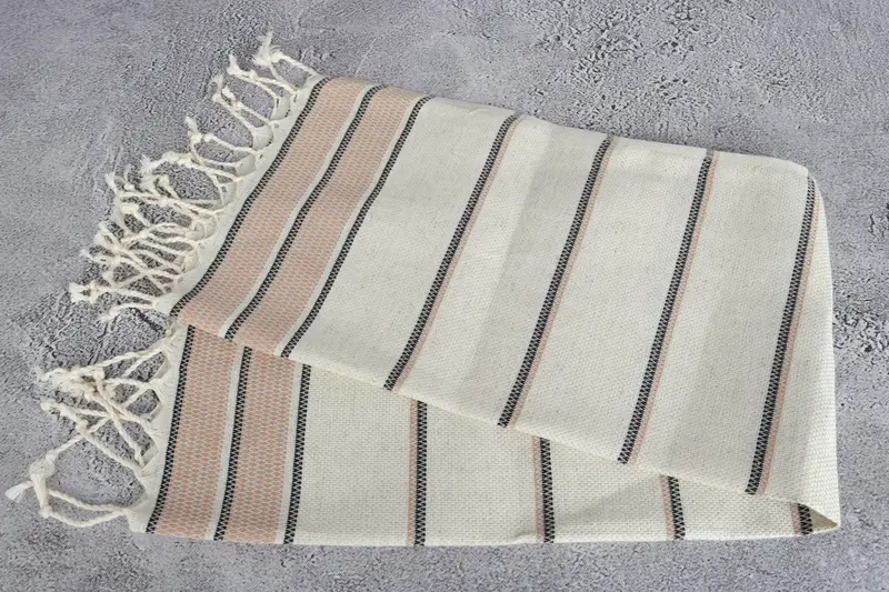Bridal Shower Favors, Turkish Tea Towel, 40x20 Linen Striped Towel, Monogrammed Hand Towel, Gym Towel, Family Gift, Gift For Her, Personalized Gift - 6