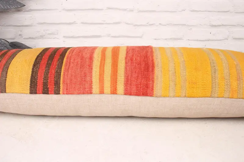 Home Decor Pillow, Bed Pillow Cover, Retro Throw Cushion Cover, Boho Pillow Sham Cover, Pillow for Couch, 12x36 Yellow Pillow, Cushion Cover - 5