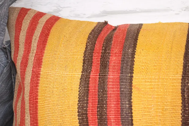 Home Decor Pillow, Bed Pillow Cover, Retro Throw Cushion Cover, Boho Pillow Sham Cover, Pillow for Couch, 12x36 Yellow Pillow, Cushion Cover - 2