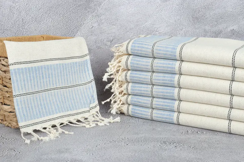40x20 Linen Striped Towel, Bride Gift, Kitchen Towel, Monogram Towels, Personalized Hand Towel, Bridal Shower Favors, Monogram Kitchen Towel - 3