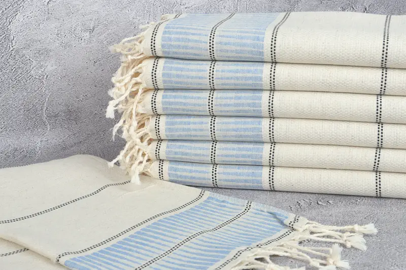 40x20 Linen Striped Towel, Bride Gift, Kitchen Towel, Monogram Towels, Personalized Hand Towel, Bridal Shower Favors, Monogram Kitchen Towel - 2
