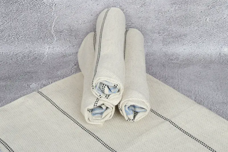 40x20 Linen Striped Towel, Bride Gift, Kitchen Towel, Monogram Towels, Personalized Hand Towel, Bridal Shower Favors, Monogram Kitchen Towel - 7