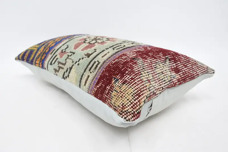 12x24 Inches Rectangle Throw Pillow, Handmade Geometric Pillow - 6