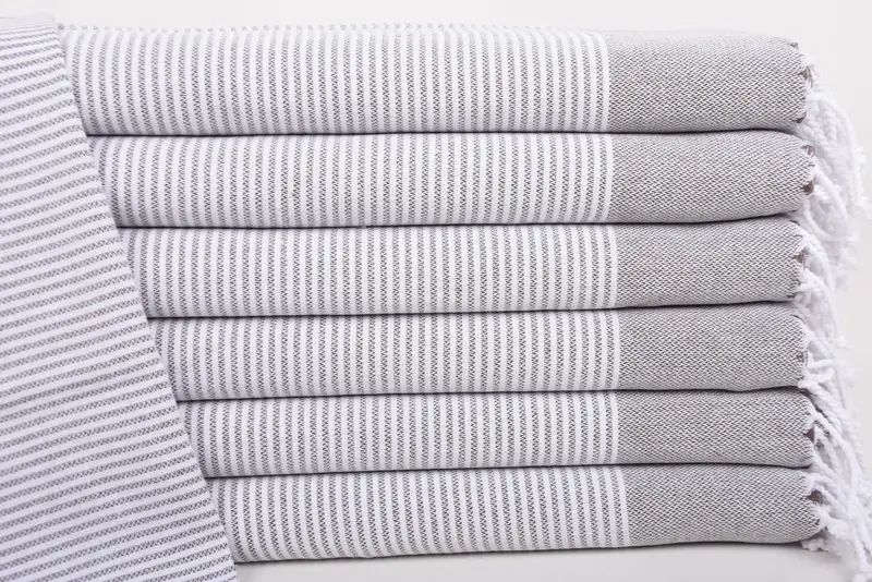 Custom Hand Towel, 40x18 Cotton Striped Towel, Gift For Wedding Day, Monogrammed Hand Towel, Personalized Dish Towel, Personalized Wedding Gift