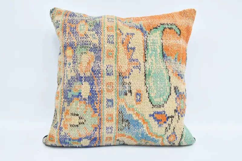 Pillow for Couch, 20x20 Beige Pillow Case, Interior Designer Pillow, Farmhouse Cushion Case, Oriental Cushion Cover, Boho Pillow, Pillow Sham - 1