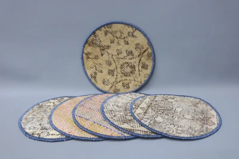 Manteles individuales bohemios beige y amarillos, manteles individuales estilo occidental y vaquero