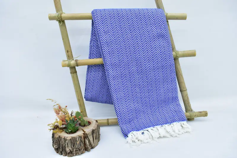 Organic Throw, Boho Throw Blankets, Housewarming Gift, Wedding Gift Customized Blanket, 92x76 Cotton Chevron Towel, Woven Blanket, Gift For Her - 8