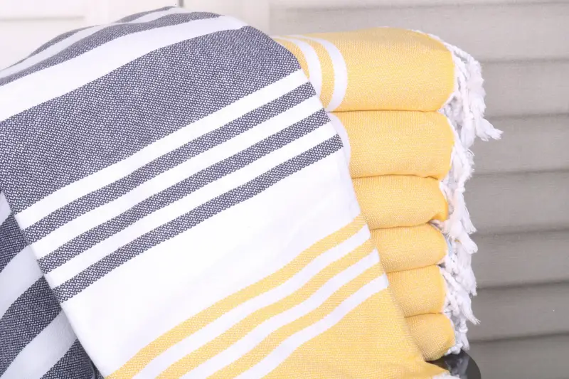 Wedding Favors, Travel towel, Bachelorette Party Gifts, Anniversary Gift For Her, 70x36 Cotton Striped Towel, Handmade Turkish Towel, Yoga Towel - 1