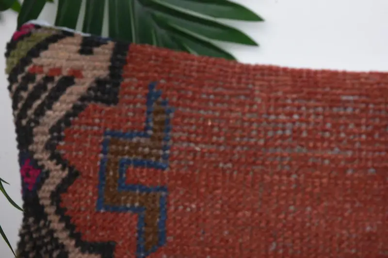 Boho Pillow, Retro Pillow Case, Vintage Kilim Pillow, 8x16 Red Pillow Cover, Traditional Cushion, Antique Pillows, Cushion, Rustic Pillow Cover - 2