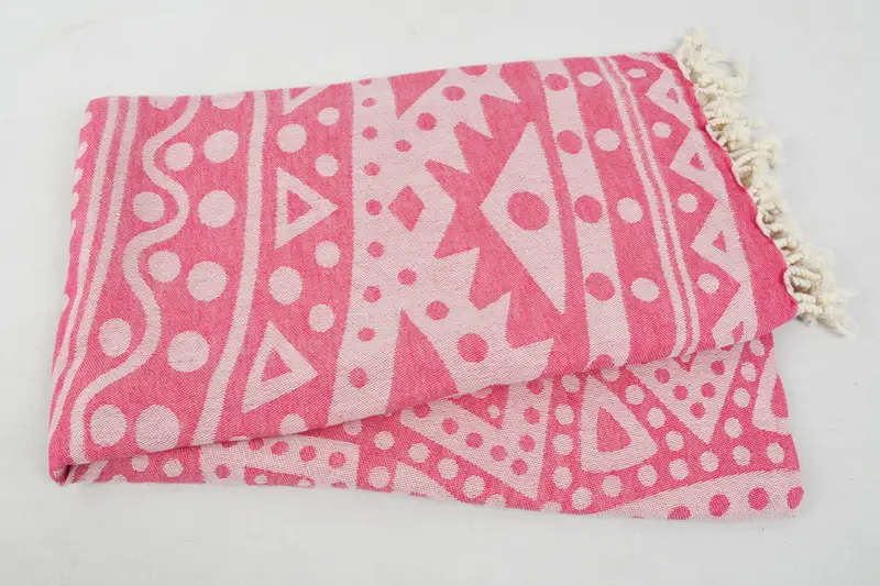 70x40 Cotton Round Pattern Towel, Embroidery Towels, Handwoven Turkish bath towel, Lightweight Turkish towel, Fouta towel, Beach Towel Gift - 6