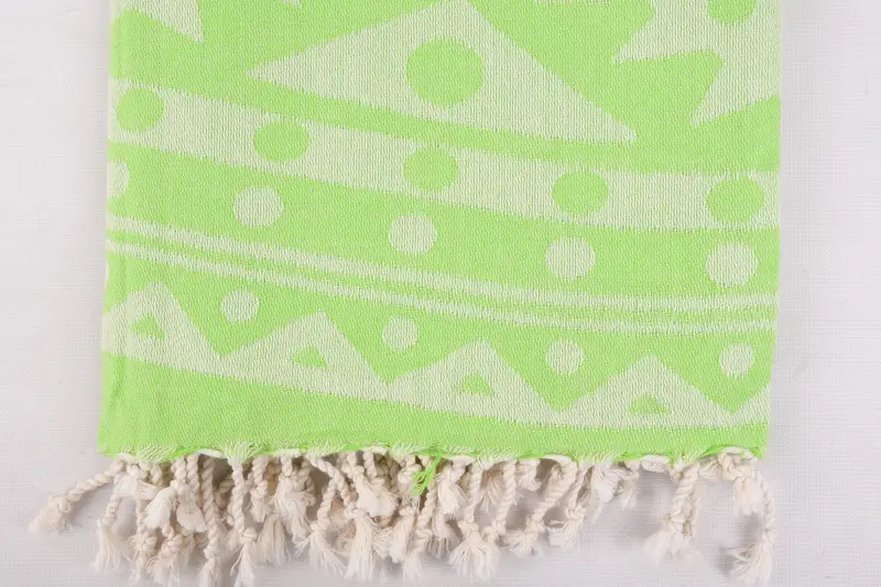 70x40 Cotton Round Pattern Towel, Embroidery Towels, Handwoven Turkish bath towel, Lightweight Turkish towel, Fouta towel, Beach Towel Gift - 4