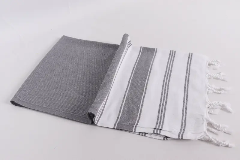 Monogram Mutfak Havlu, Türk Çay Havlusu, Organik Çay Havlusu, Anne Hediyesi, Kişiselleştirilmiş Hediye, 44x22 Pamuklu Çizgili Havlu, Dekoratif Havlu - 6