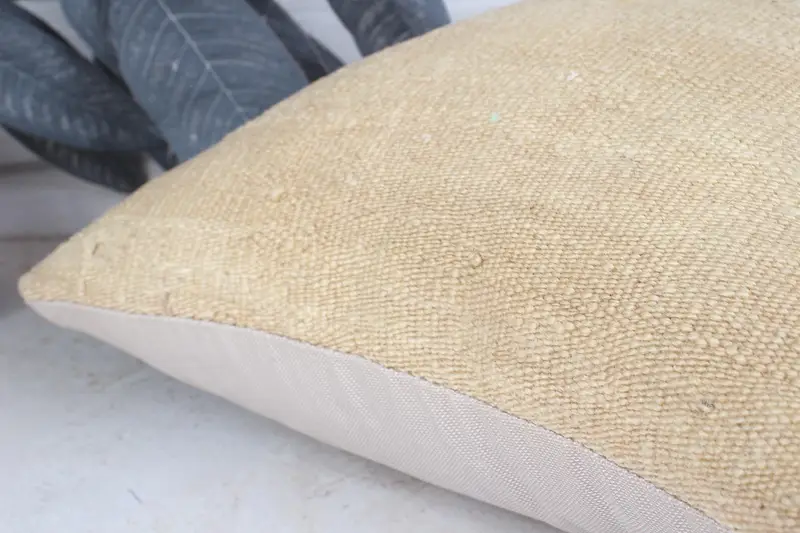 Custom Pillow Case, Cozy Throw Pillow Case, Kilim Pillow Cover, Interior Designer Pillow, Kilim Cushion Sham, Pillow Cover, 16x16 Beige Pillow - 5