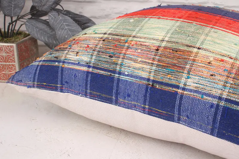 20x20 Blue Pillow Cover, Gift Pillow, Vintage Throw Cushion, Muted Cushion, Pillow Case, Pillow for Sofa, Home Decor Pillow, Neutral Cushion - 6