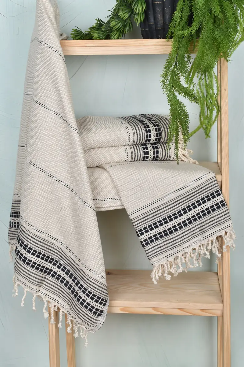 Custom Gifts, Gift For The Home Decor, 68x40 Linen Striped Towel, Bachelorette Party Gifts Bridesmaids, Monogram Turkish Towel, Quick-dry towel - 6