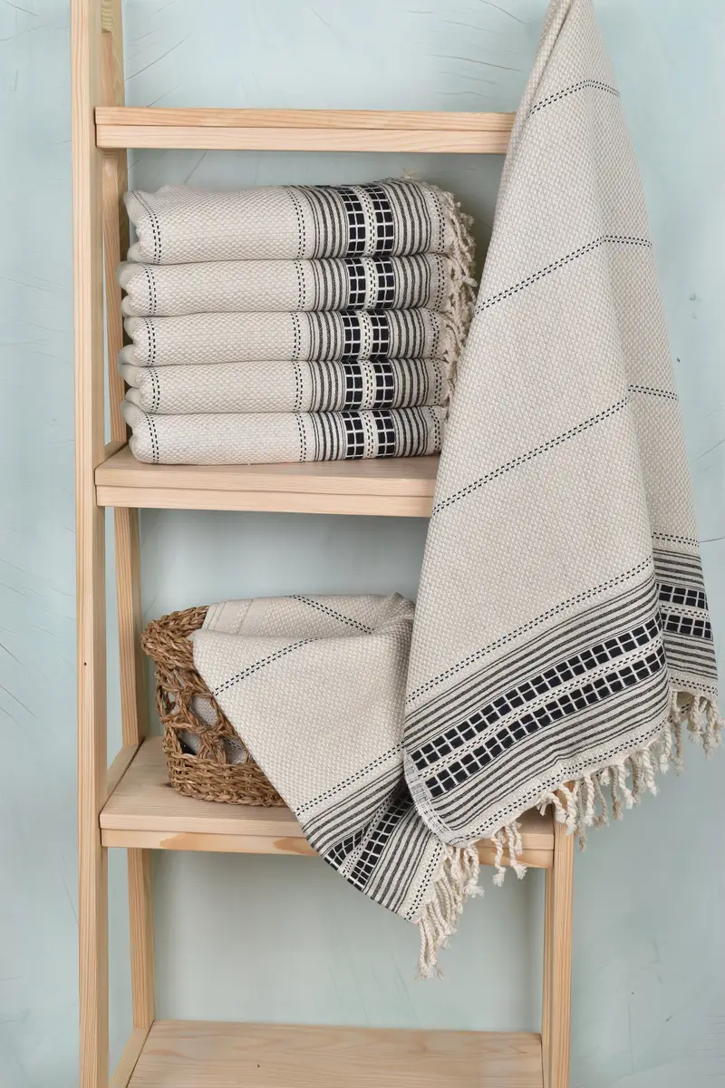 Custom Gifts, Gift For The Home Decor, 68x40 Linen Striped Towel, Bachelorette Party Gifts Bridesmaids, Monogram Turkish Towel, Quick-dry towel - 3