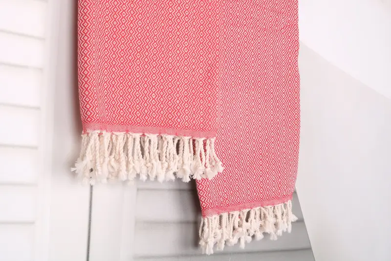 Mother Of The Groom Gift, Bridesmaid Gifts, Sand-resistant towel, Organic cotton Turkish peshtemal towel, Beach towel, 70x40 Cotton Diamond Towel - 8