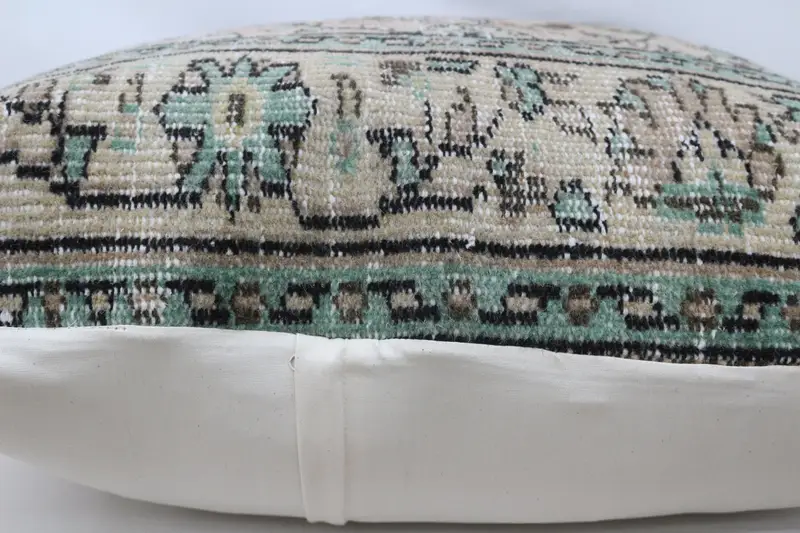 Vintage Kilim Pillow, Art Deco Pillow, 32x32 Beige Cushion, Kilim Pillow, Pillow Cover, Turkish Corner Pillow Case, Pillow for Couch - 6