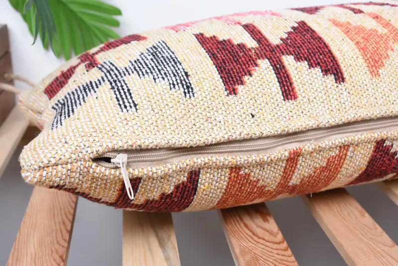 Bright Pillow Cover, 12x36 Beige Pillow Case, Pillow, Turkish Pillow, Kilim Pillow Cover, Anatolian Cushion Case, Interior Designer Pillow - 6