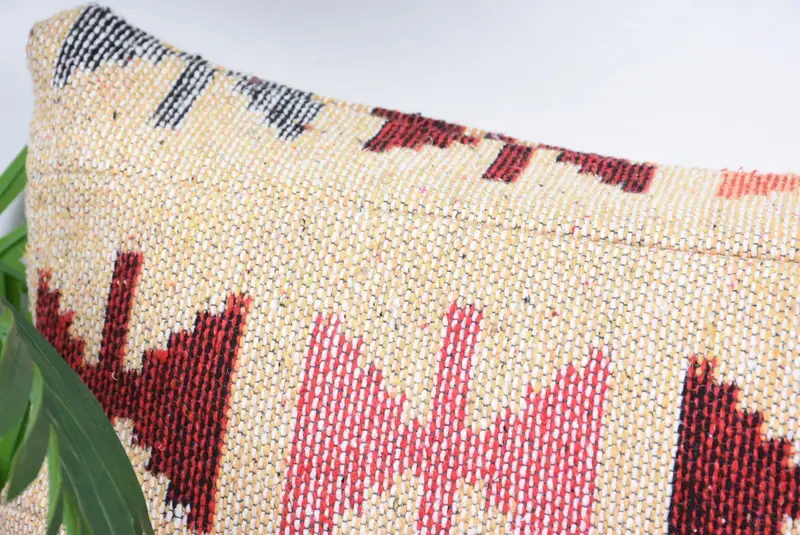 Bright Pillow Cover, 12x36 Beige Pillow Case, Pillow, Turkish Pillow, Kilim Pillow Cover, Anatolian Cushion Case, Interior Designer Pillow - 2