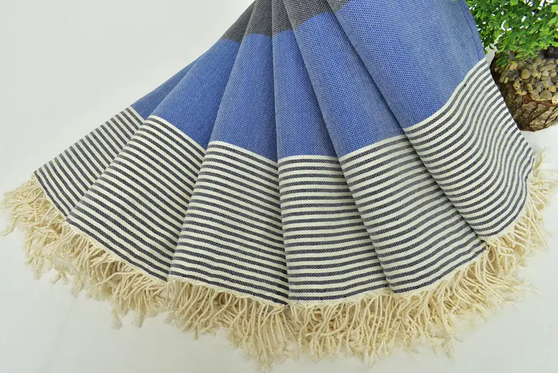 Pamuklu havlu, monogram havlu, 68x40 pamuklu çizgili havlu, tatil havlu, hediye kutuları havlu, plaj düğün iyiliği, onun için hediye, Türk havlu plajı - 4