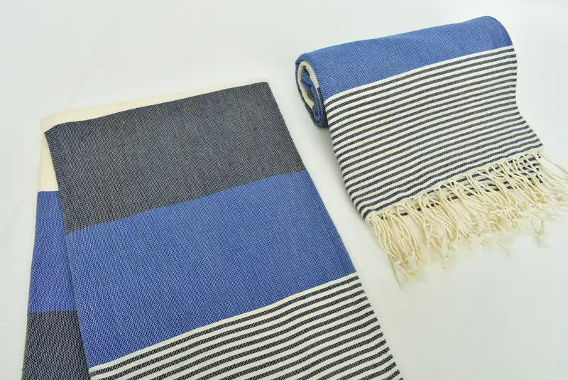 Pamuklu havlu, monogram havlu, 68x40 pamuklu çizgili havlu, tatil havlu, hediye kutuları havlu, plaj düğün iyiliği, onun için hediye, Türk havlu plajı - 7