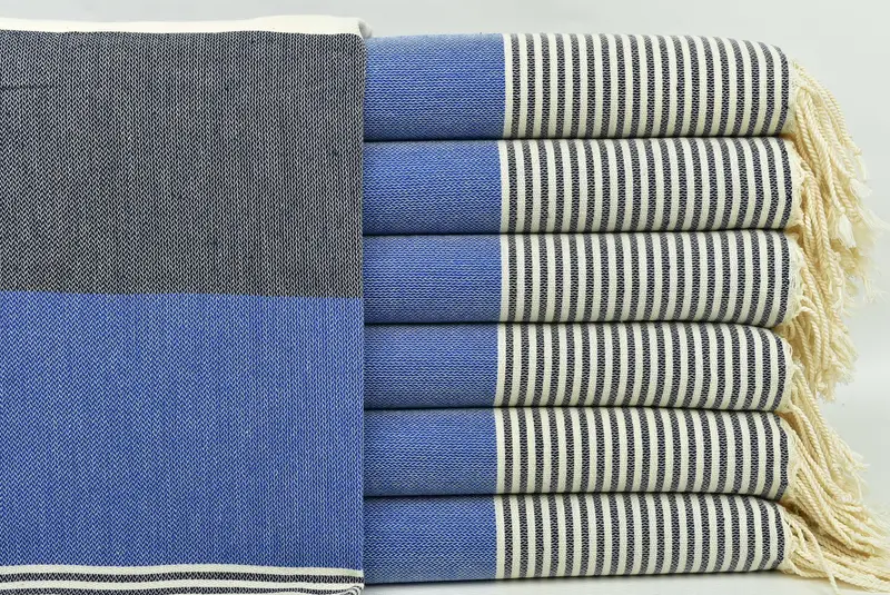 Pamuklu havlu, monogram havlu, 68x40 pamuklu çizgili havlu, tatil havlu, hediye kutuları havlu, plaj düğün iyiliği, onun için hediye, Türk havlu plajı - 1
