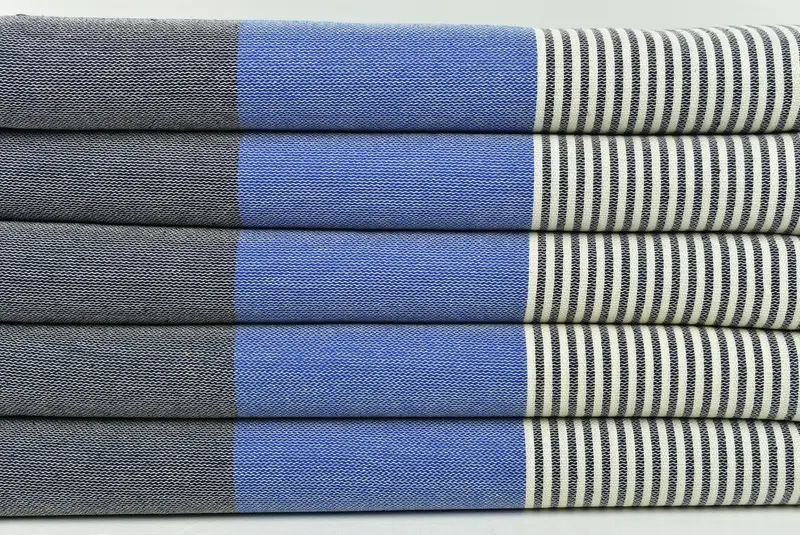 Pamuklu havlu, monogram havlu, 68x40 pamuklu çizgili havlu, tatil havlu, hediye kutuları havlu, plaj düğün iyiliği, onun için hediye, Türk havlu plajı - 2