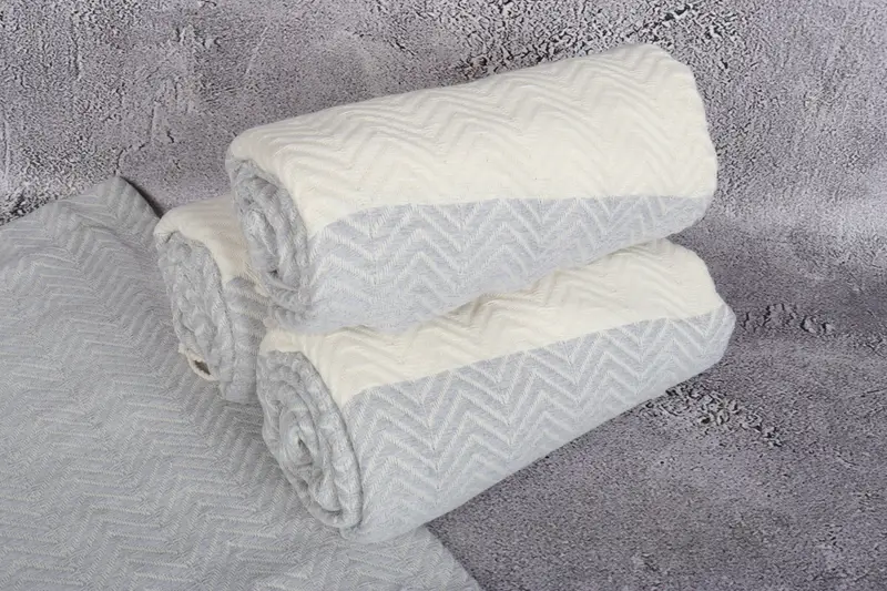 Personalized Gifts, Wedding Gift For Bride, 70x40 Cotton Zig zag Towel, Holiday Towel, Peshtemal Towel, Bridesmaid Gift, Large Turkish Towel - 7