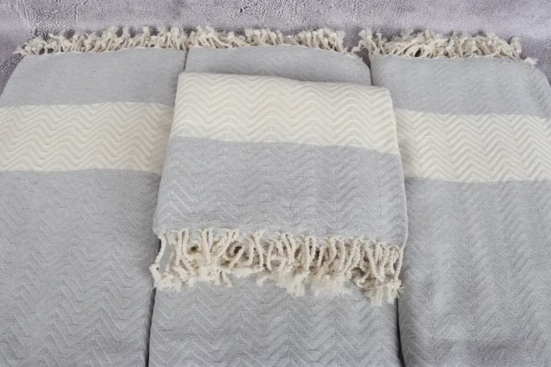Personalized Gifts, Wedding Gift For Bride, 70x40 Cotton Zig zag Towel, Holiday Towel, Peshtemal Towel, Bridesmaid Gift, Large Turkish Towel - 4