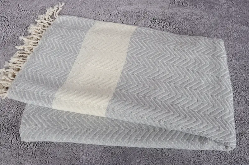 Personalized Gifts, Wedding Gift For Bride, 70x40 Cotton Zig zag Towel, Holiday Towel, Peshtemal Towel, Bridesmaid Gift, Large Turkish Towel - 6