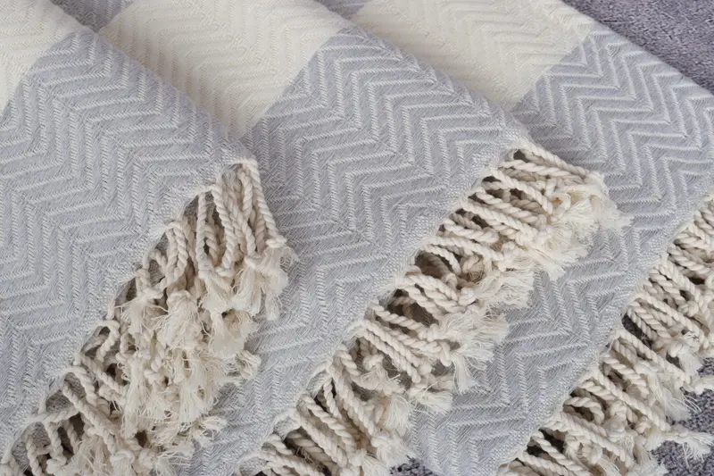 Personalized Gifts, Wedding Gift For Bride, 70x40 Cotton Zig zag Towel, Holiday Towel, Peshtemal Towel, Bridesmaid Gift, Large Turkish Towel - 5