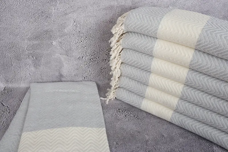 Personalized Gifts, Wedding Gift For Bride, 70x40 Cotton Zig zag Towel, Holiday Towel, Peshtemal Towel, Bridesmaid Gift, Large Turkish Towel - 2