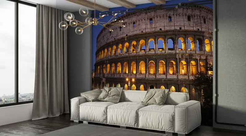 Rome Wall Mural, Modern Wall Paper, Colosseum Wall Decor, 3d Wall Paper, , Cityscape Mural, Custom Wall Paper, View Wall Poster, - 5