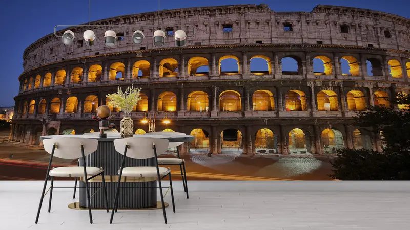 Rome Wall Mural, Modern Wall Paper, Colosseum Wall Decor, 3d Wall Paper, , Cityscape Mural, Custom Wall Paper, View Wall Poster, - 1