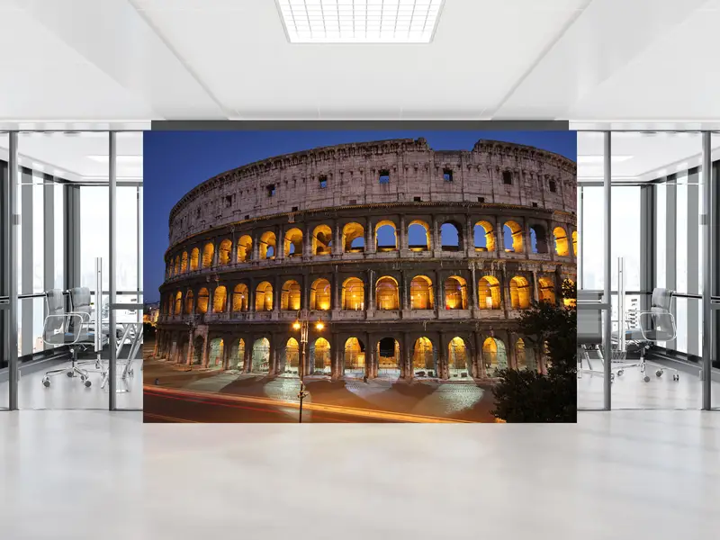 Rome Wall Mural, Modern Wall Paper, Colosseum Wall Decor, 3d Wall Paper, , Cityscape Mural, Custom Wall Paper, View Wall Poster, - 2