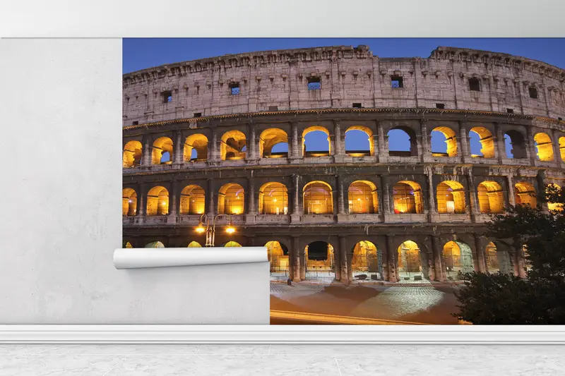 Rome Wall Mural, Modern Wall Paper, Colosseum Wall Decor, 3d Wall Paper, , Cityscape Mural, Custom Wall Paper, View Wall Poster, - 3