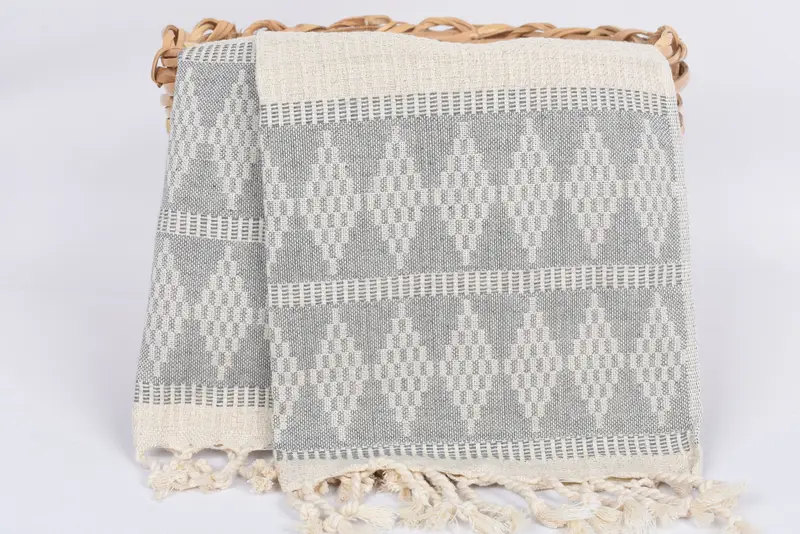 Decorative Towel, Monogrammed Hand Towel, 40x20 Linen Kilim Design Towel, Gift For The Home, Personalized Kitchen Towel, Wedding Favors, Family Gift - 5