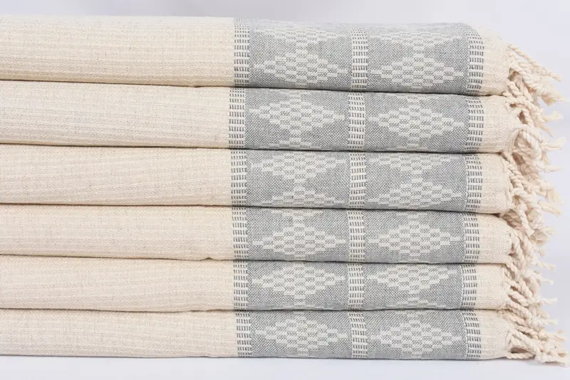 Decorative Towel, Monogrammed Hand Towel, 40x20 Linen Kilim Design Towel, Gift For The Home, Personalized Kitchen Towel, Wedding Favors, Family Gift - 3