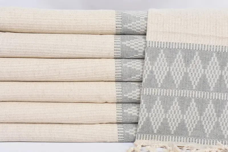 Decorative Towel, Monogrammed Hand Towel, 40x20 Linen Kilim Design Towel, Gift For The Home, Personalized Kitchen Towel, Wedding Favors, Family Gift - 2