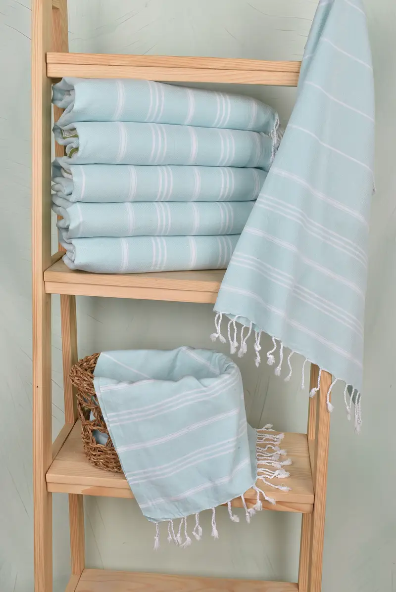 40x24 Cotton Striped Towel, Personalized Turkish Towel, Bridesmaid Gifts, Best Friend Wedding Gift, Turkish Tea Towel, Monogrammed Hand Towel - 3