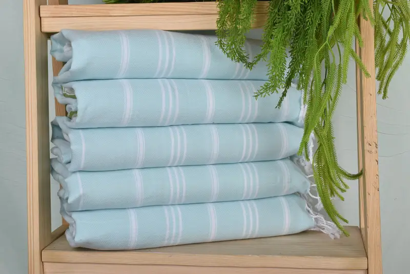 40x24 Cotton Striped Towel, Personalized Turkish Towel, Bridesmaid Gifts, Best Friend Wedding Gift, Turkish Tea Towel, Monogrammed Hand Towel - 1