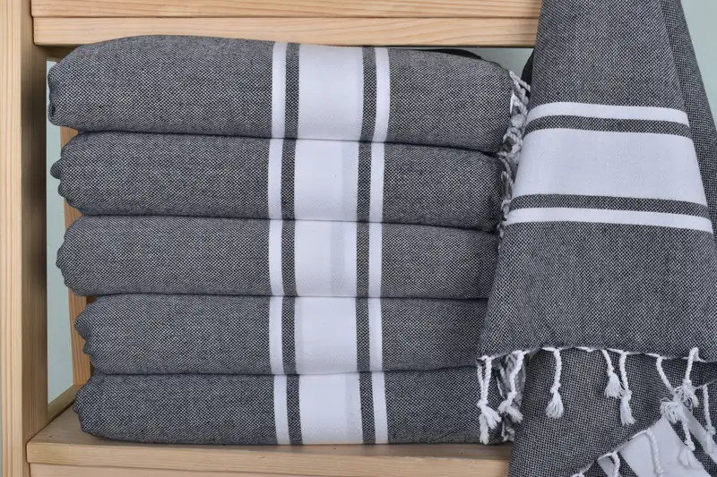 Turkish Towel, Personalized Gift, Wedding Gift, Turkish Tea Towel, Xmas Gifts, 36x24 Cotton Striped Towel, Organic Towel, Gym Towel, Gift For Him - 2