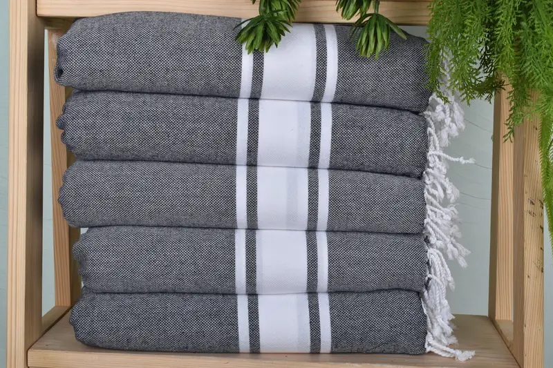 Turkish Towel, Personalized Gift, Wedding Gift, Turkish Tea Towel, Xmas Gifts, 36x24 Cotton Striped Towel, Organic Towel, Gym Towel, Gift For Him - 1