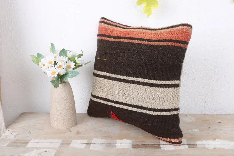 Pillow Cover, 12x12 White Cushion Cover, Pillow for Sofa, Turkish Kilim Pillow, Bench Cushion, Turkish Bench Pillow, Pillow for Couch - 4